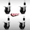 Service Caster 4'' SS Phenolic Swivel 1-1/2'' Expanding Stem Caster Set Total Lock Brake, 4PK SCC-SSEXTTL20S414-PHS-112-4 - alternate 2
